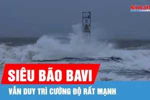Siêu bão Bavi vẫn duy trì cường độ rất mạnh
