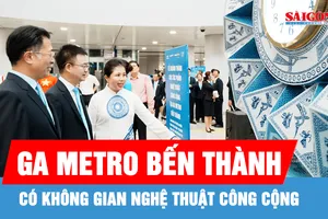 Ga metro Bến Thành có không gian nghệ thuật công cộng