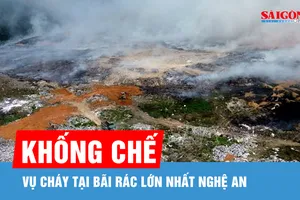 Khống chế vụ cháy tại bãi rác lớn nhất Nghệ An