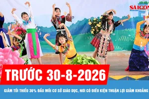 Trước 30-8: Giảm tối thiểu 30% đầu mối cơ sở giáo dục, nơi có điều kiện thuận lợi giảm khoảng 50%