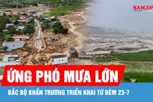 Bắc bộ khẩn trương ứng phó đợt mưa lớn diện rộng từ đêm 23-7