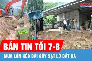 Bản tin tối 7-8: Hiện trường sạt lở do mưa lớn kéo dài tại Thanh Hóa