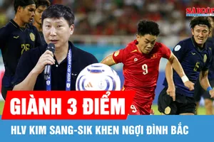 HLV Kim Sang-sik hài lòng với màn trình diễn của Đình Bắc