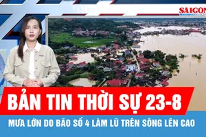 Bản tin thời sự ngày 23-8: Dự báo bão số 4 sẽ mạnh lên cấp 9, giật cấp 11