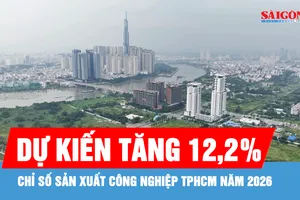 TPHCM: Chỉ số sản xuất công nghiệp năm 2026 dự kiến tăng 12,2%