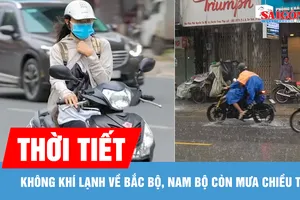 Không khí lạnh về Bắc bộ, Nam bộ còn mưa chiều tối