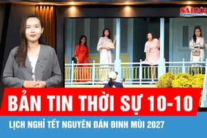 Bản tin thời sự ngày 10-10: Công chức, viên chức được nghỉ mấy ngày dịp Tết Nguyên đán Đinh Mùi?