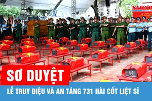 Sơ duyệt lễ viếng, truy điệu và an táng 731 hài cốt liệt sĩ