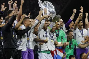 Real Madrid bảo vệ thành công ngôi vô địch Champions League. Ảnh: Daily Mail