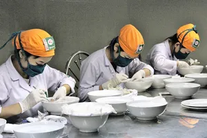 Chế biến tổ yến tại Trung tâm Triển lãm  yến sào Việt Nam (huyện Cần Giờ, TPHCM)