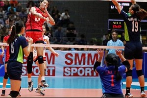 Vietnam (in red) beat Chinese Taipei to take Asian Women’s U23 Volleyball Championship bronze medal (Photo: asianvolleyball.net)