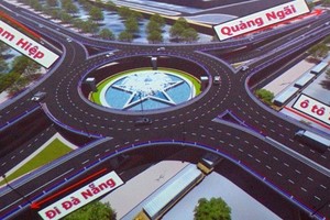 A mock-up of the railway flyover bridge to be built in Nui Thanh district, Quang Nam province (Photo: VNA)