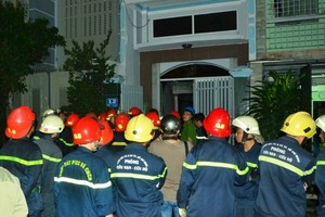The fire occurred at a three-storey house in Ho Chi Minh City’s District 8. (Photo: Sggp)