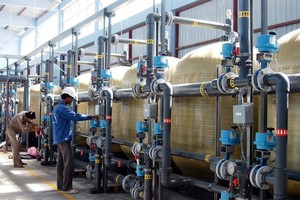 Clean water treatment system being operated in HCM City’s C​an Gi​o district. (Photo: VNA)