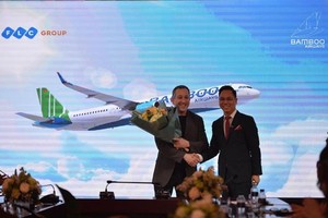 FLC Group introduces its logo recognition for Bamboo Airways (Photo: FLC)