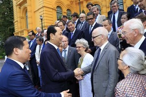 President Tran Dai Quang meets Vietnamese and foreign scientists (Source: VNA)