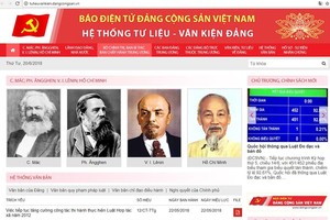 The Communist Party of Vietnam (CPV) Online Newspaper's new website (Photo: tulieuvankien.dangcongsan.vn)