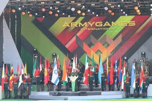 An overview of the opening ceremony of International Army Games 2018