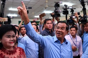Cambodian PM Hun Sen on July 29 (Source: AFP)