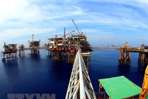 An oil rig in Bach Ho oil field (Photo: VNA)