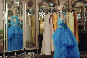 Katy Perry wears a new dress by Nguyen Cong Tri in her MV ”Immoral Flame”.