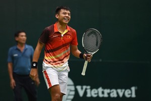 Top Vietnamese player Ly Hoang Nam gets a wildcard for the men’s singles and doubles events at ATP Challenger Tour, Vietnam Tennis Open Da Nang City 2019. (Photo courtesy of the Vietnam Tennis Federation)
