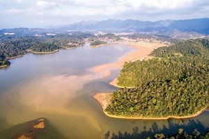 The Mon island in Pa Khoang lake