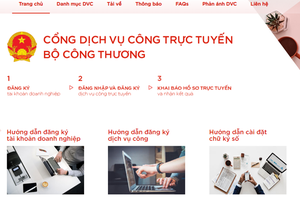 The Ministry of Industry and Trade has moved to put more public administrative services online towards a more simplified and transparent administration. (Photo: dichvucong.moit.gov.vn)