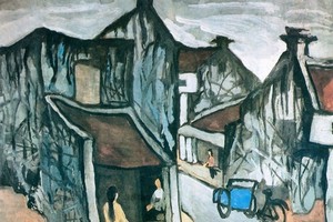 A painting of Hanoi's Old Quarter by Bui Xuan Phai, whose paintings have been copied and sold at high prices in and outside the country. (Photo: redsvn.net)
