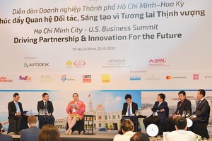 The HCMC - U.S. Business Summit: Driving Partnership and Innovation for the Future marking the 25th anniversary of US-Viet Nam diplomatic ties opens in HCMC. (Photo: SGGP)