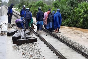 Heavy rain has caused transport problems across the central area .