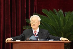 Party General Secretary and State President Nguyen Phu Trong delivers the closing speech on December 18 (Photo: VNA)