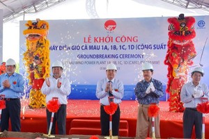 At the groundbreaking ceremony of the project (Photo: SGGP)