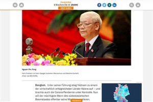 The article published on the Handelsblatt (Commerce) newspaper (Photo: VNA)