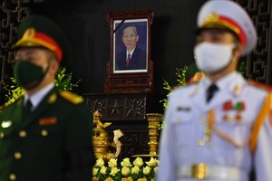 A State funeral for former Deputy Prime Minister Truong Vinh Trong is held in Hanoi. (Photo: SGGP)