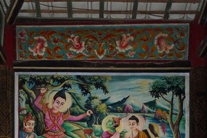 The art of painting on walls and ceiling originated from the Khmer ethnic minority in the provinces of An Giang, Kien Giang, Soc Trang, Tra Vinh, and Bac Lieu. (Photo courtesy of Soc Trang Literature & Arts Association)