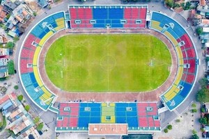 Quang Ninh's Cam Pha stadium is improved to serve the 31st SEA Games (Photo: VNA)
