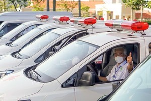 Thu Duc City launches ambulance service for Covid-19 patients. (Photo: SGGP)