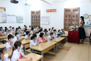 At a class at the Chieng Le primary school in Son La city (Photo: VNA)