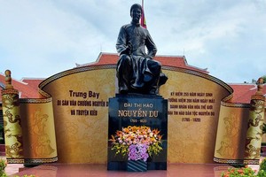 The special national relic site for great poet Nguyen Du in Nghi Xuan District, Ha Tinh Province