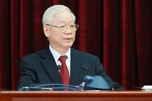 Party General Secretary Nguyen Phu Trong addresses the opening session of the fourth session of the 13th Party Central Committee (Photo: VNA)
