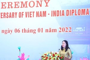 Vice President Vo Thi Anh Xuan speaks at the event (Photo: VNA)