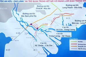 A map shows the Cao Lanh-An Huu expressway project