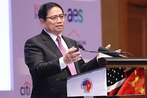 Prime Minister Pham Minh Chinh addresses the fifth Vietnam-US Business Summit. (Photo: VNA)