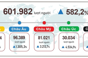 More than 600,000 foreign tourists travelled to Vietnam in the first six months of this year, presenting a 6.8 percent year-on-year increase.