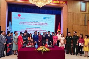 The strategic framework signing ceremony in Hanoi on August 11 (Photo: Ministry of Planning and Investment)