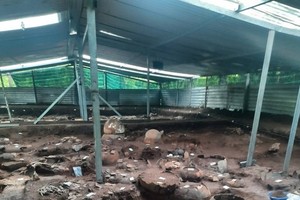 At the Giong Ca Vo archaeological site 