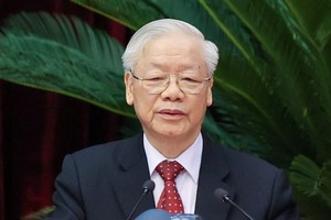 Party General Secretary Nguyen Phu Trong speaking at the conference (Photo: SGGP)