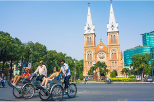 Tourists in Ho Chi Minh City
