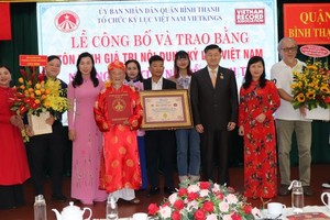 At the handover ceremony